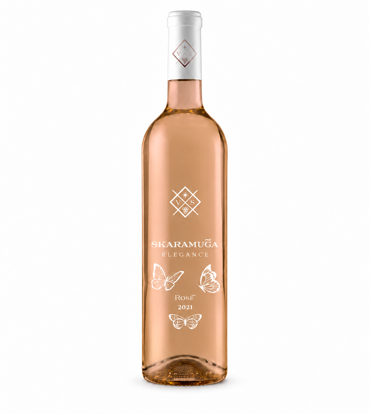 Skaramuča Rosé Elegance – boca na bijeloj pozadini